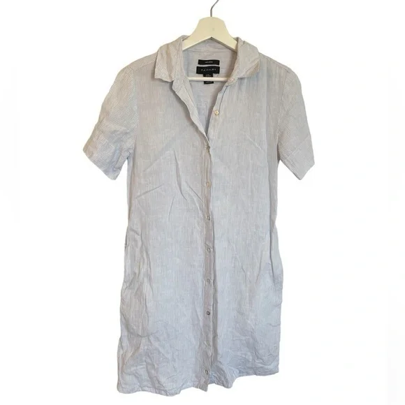 Tahari | Dresses | Tahari Linen Shirt Dress | Poshmark